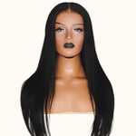 Peluca natural HD real negra