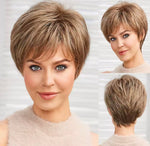 Peluca de pelo natural corta