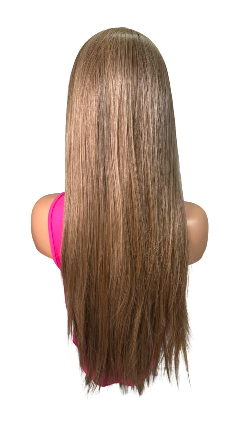 Peluca sintética lisa Balayage (Lea)