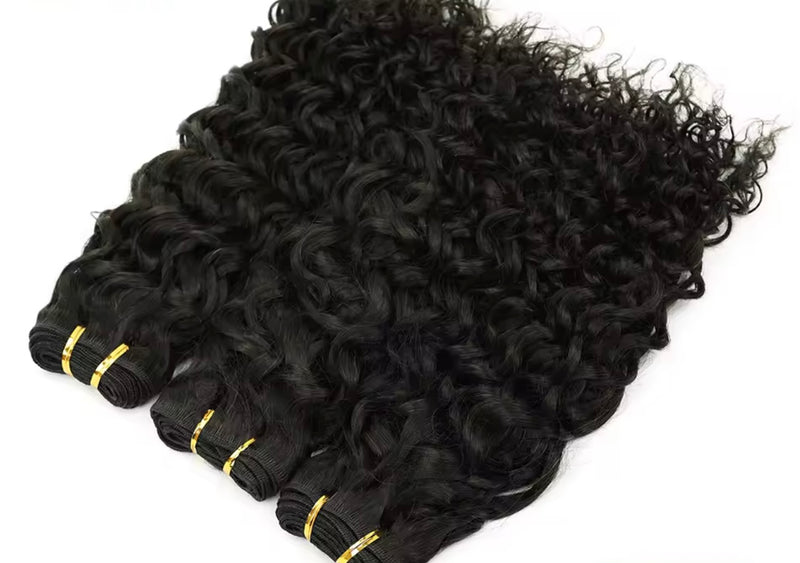 Extensiones de cortina naturales rizadas