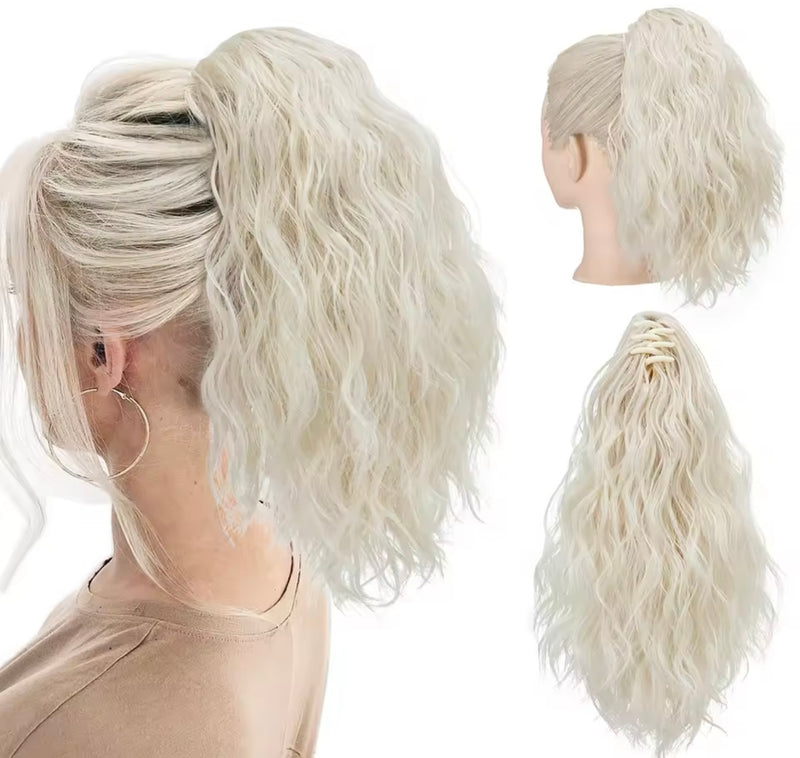 Coleta corta de pelo fibra orgánica con clip resistente al calor