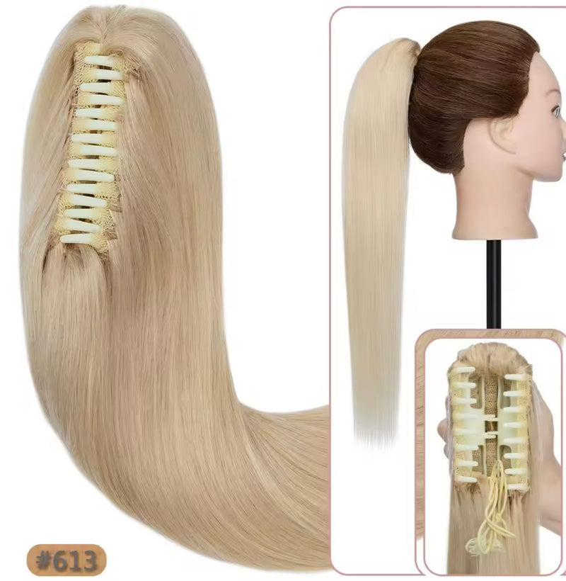 Coleta de pelo natural con clip