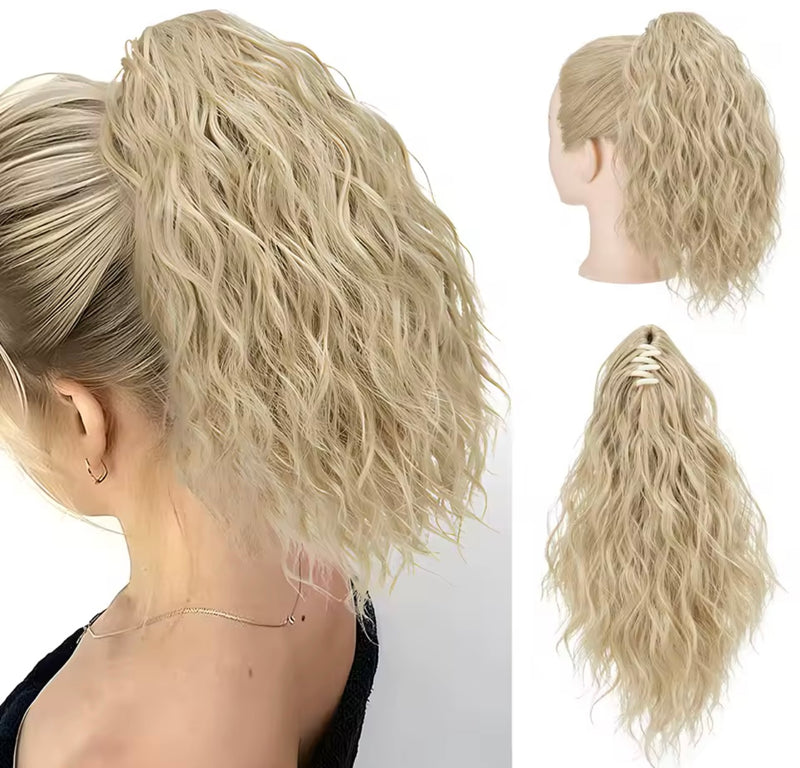 Coleta corta de pelo fibra orgánica con clip resistente al calor