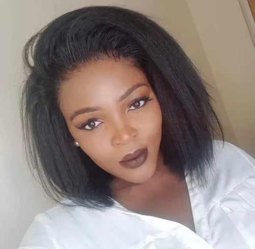 Peluca de pelo afro liso natural (Ada)