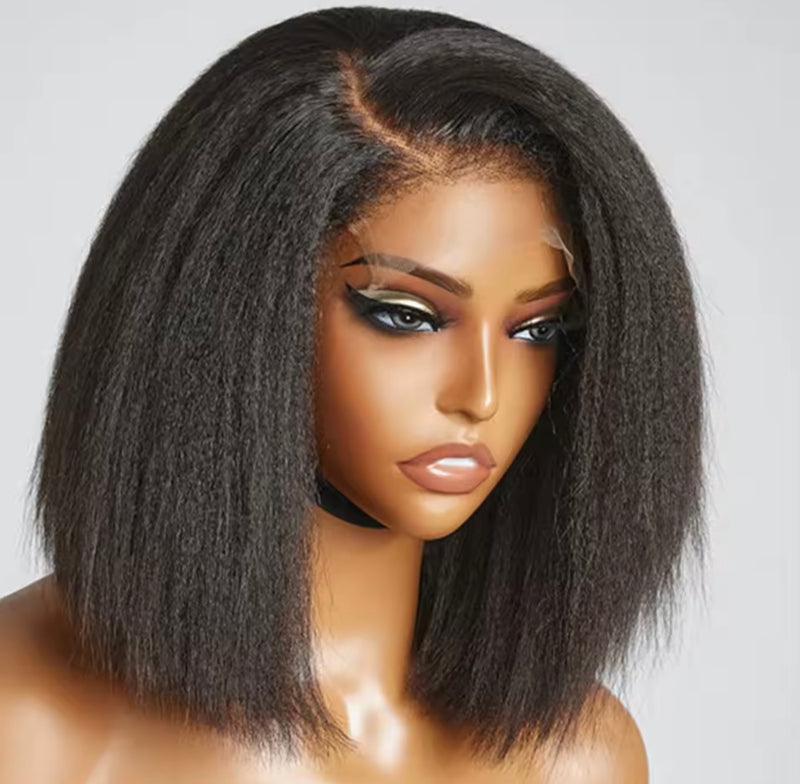 Peluca de pelo afro liso natural (Ada)