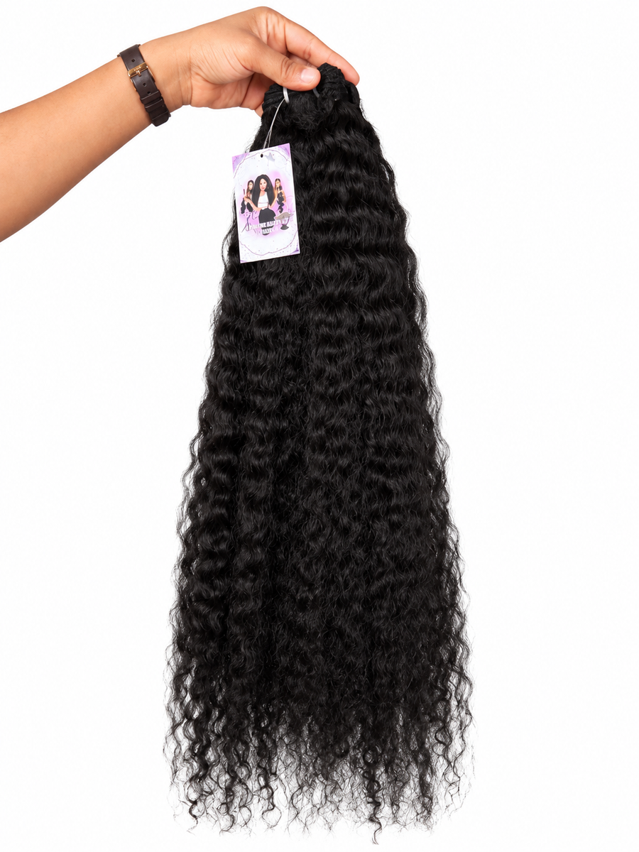 Extensiones de pelo humano sin procesar afro rizado  de origen vietnamita, 200gr, 28”/70cm