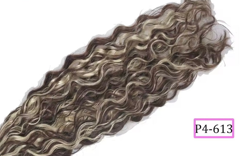 Extensiones de cortina naturales rizadas