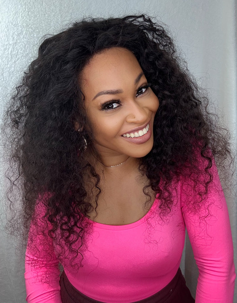 Peluca de pelo natural rizada (Lala)