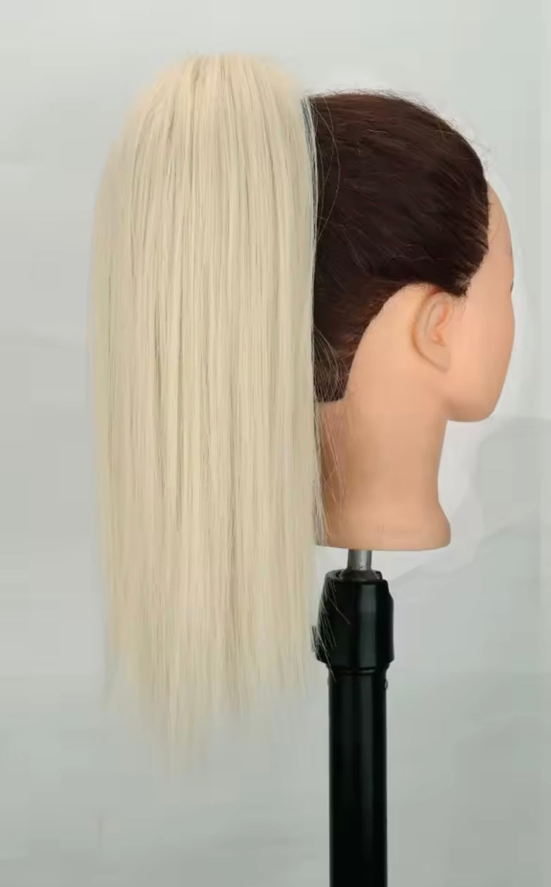 Coleta corta de pelo fibra orgánica con clip resistente al calor