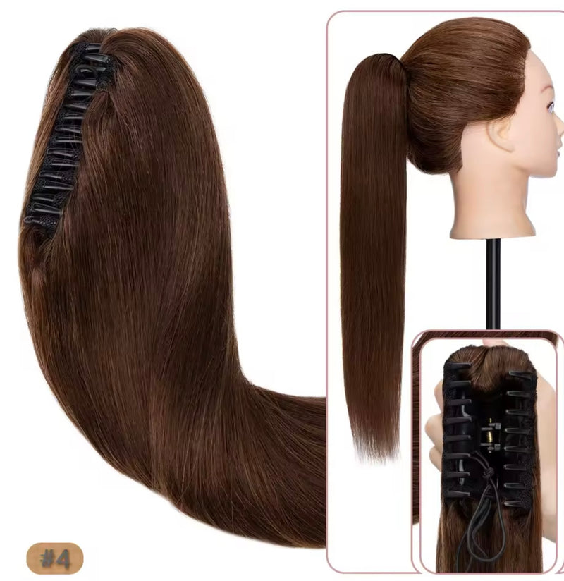 Coleta de pelo natural con clip