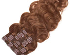Extensiones de clip onduladas de pelo natural