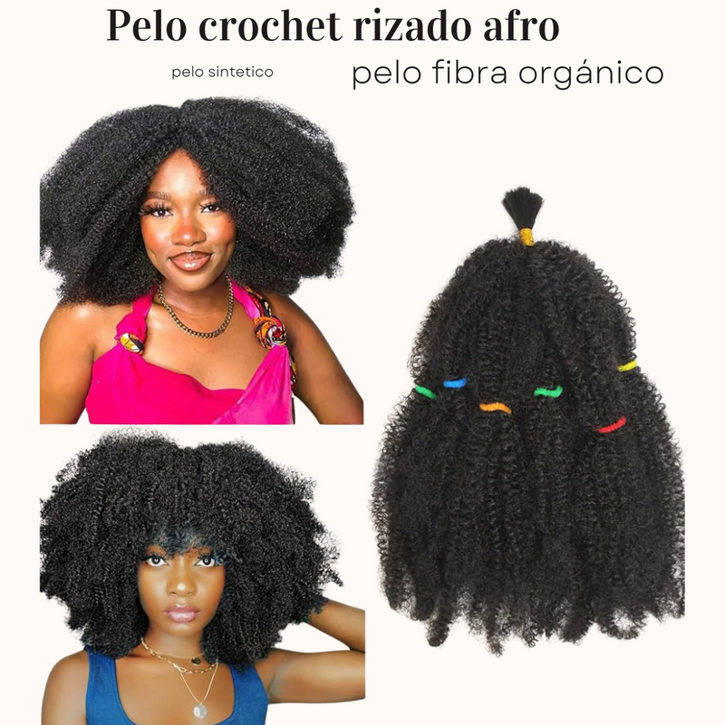 Pelo crochet rizado afro
