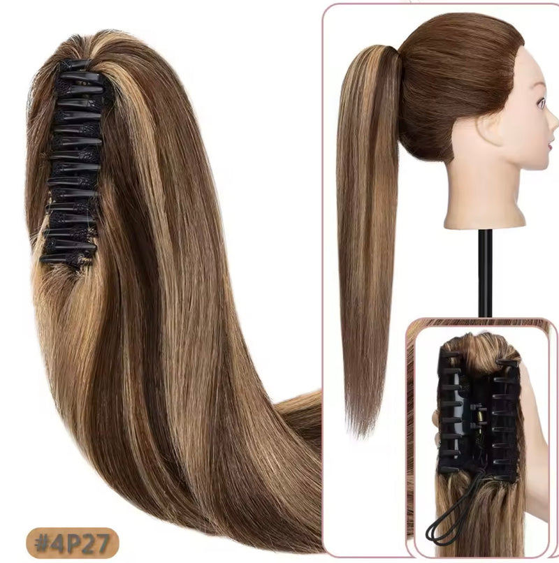 Coleta de pelo natural con clip