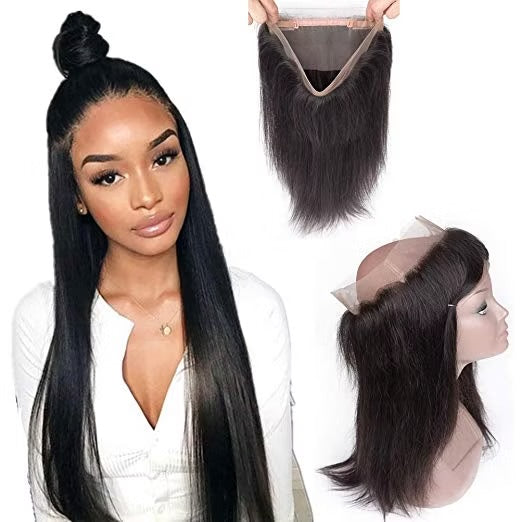 Closure 360” HD transparente pelo natural
