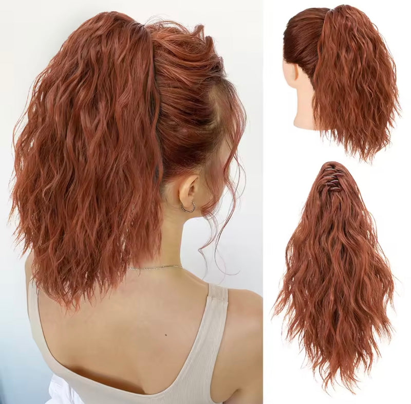 Coleta corta de pelo fibra orgánica con clip resistente al calor