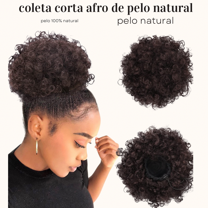 Coleta afro de pelo natural