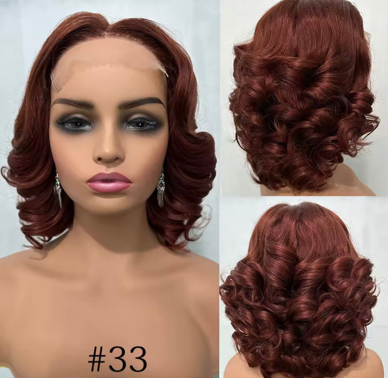 Peluca natural rizada corta rizos bouncy (Jane)