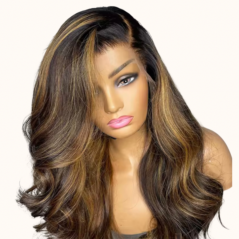 Peluca natural HD real balayage