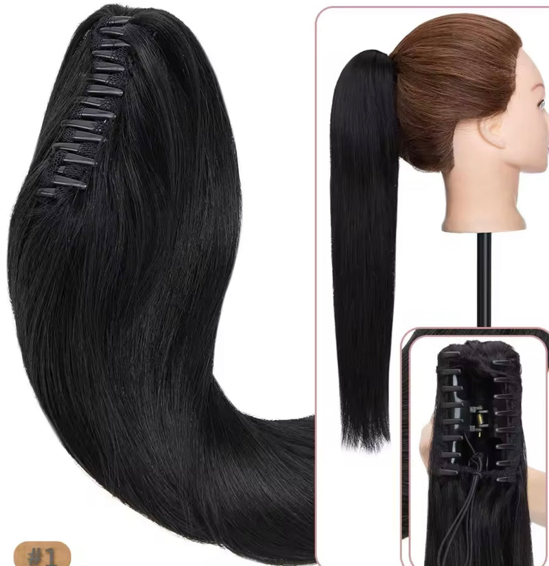 Coleta de pelo natural con clip