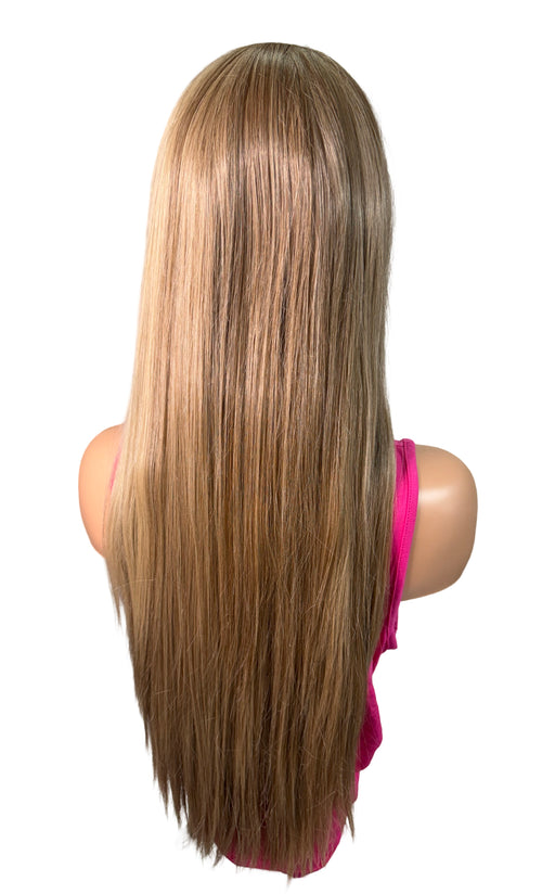 Peluca sintética lisa Balayage (Gina)