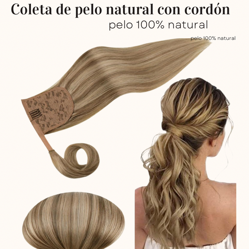 Coleta lisa de pelo natural envolvente