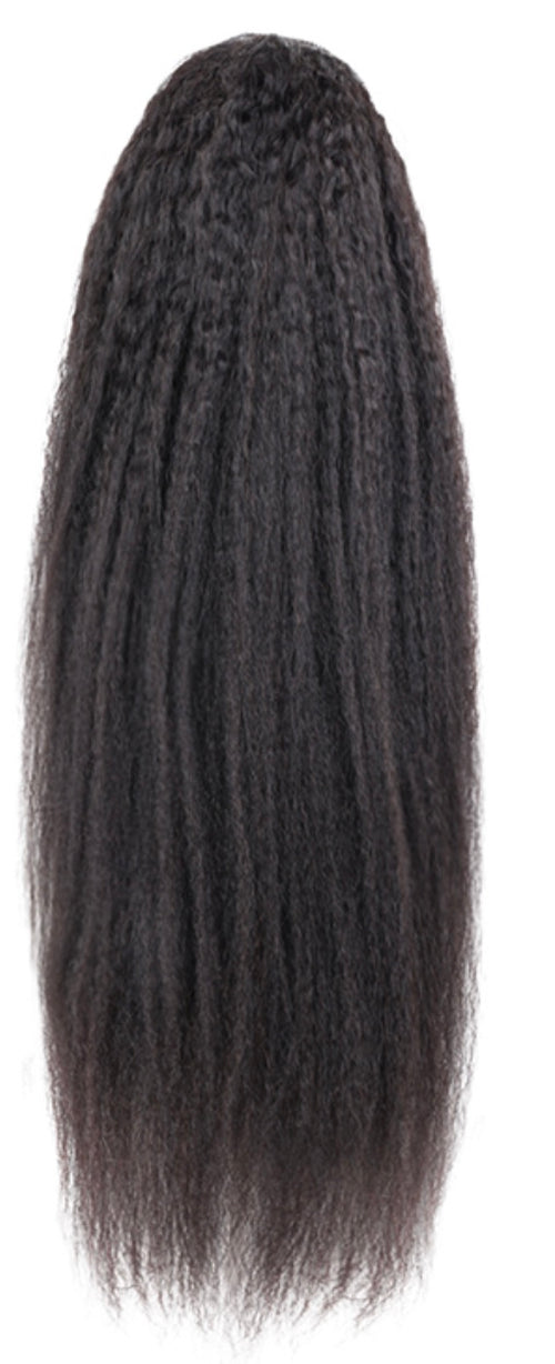 Coleta de pelo natural afro lisa
