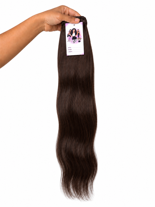 Pelo humano sin procesar de origen hindú marrón natural ondulado 100gramos