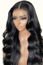 Peluca natural HD real negra