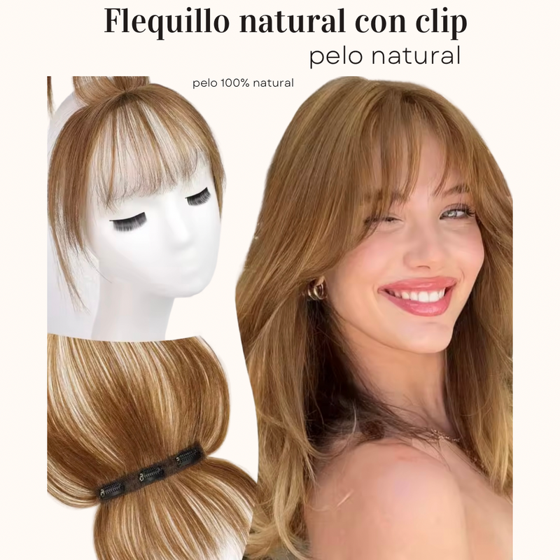 Flequillo de pelo natural