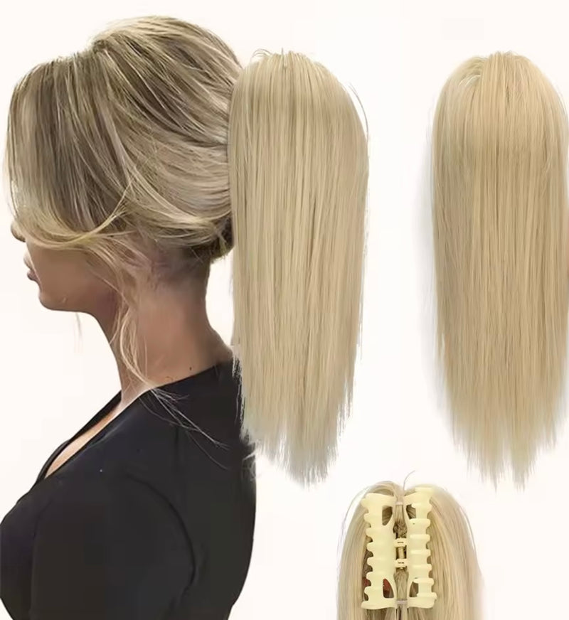 Coleta corta de pelo fibra orgánica con clip resistente al calor