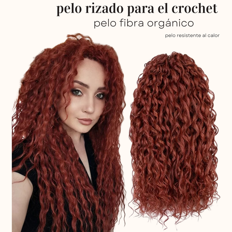 Pelo rizado de crochet