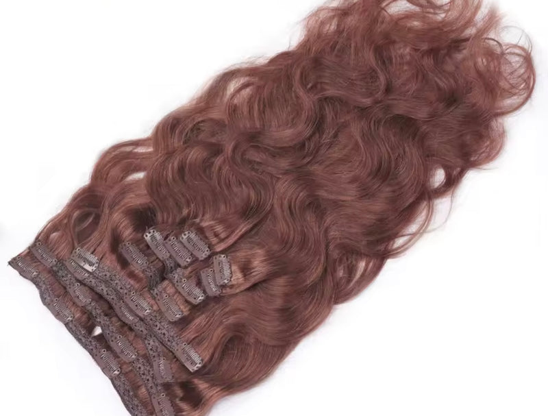 Extensiones de clip onduladas de pelo natural