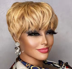 Peluca corta de pelo natural (Bianca)
