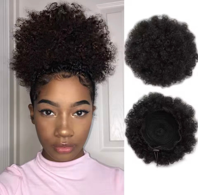Coleta afro de pelo natural