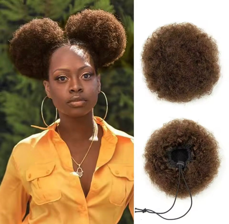 Coleta afro de pelo natural