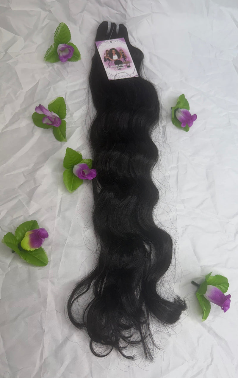 Pelo natural virgen 70cm /28” color natural 100gr ondulado