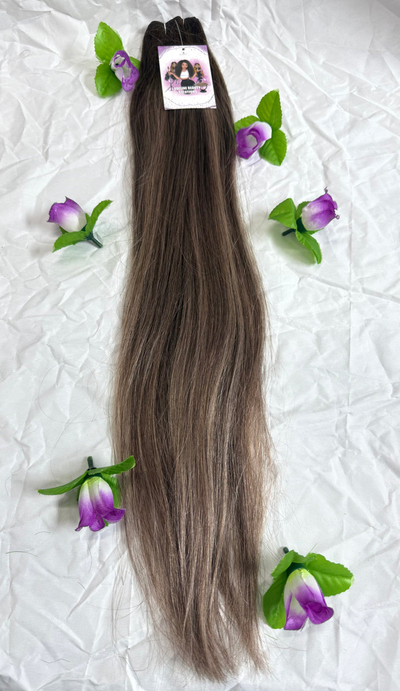 Pelo natural europeo 60cm/24”liso, color #T4/18/4