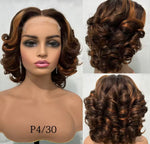 Peluca natural rizada corta rizos bouncy (Jane)