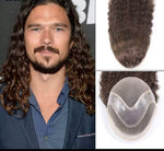 Topper natural pelo largo para hombres