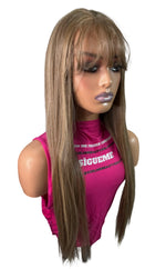 Peluca sintética lisa Balayage (Gina)