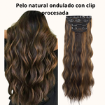 Extensiones de clip onduladas de pelo natural