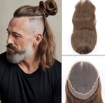Topper natural pelo largo para hombres