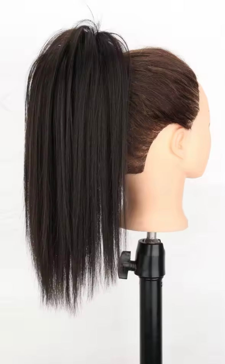 Coleta corta de pelo fibra orgánica con clip resistente al calor