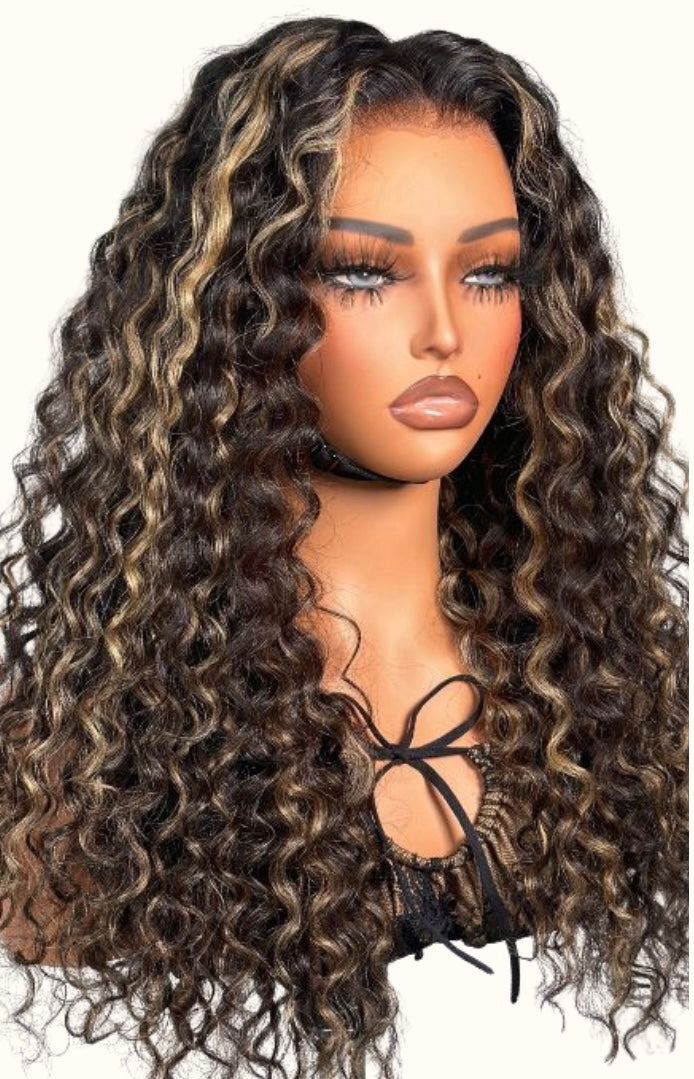 Peluca natural HD real balayage