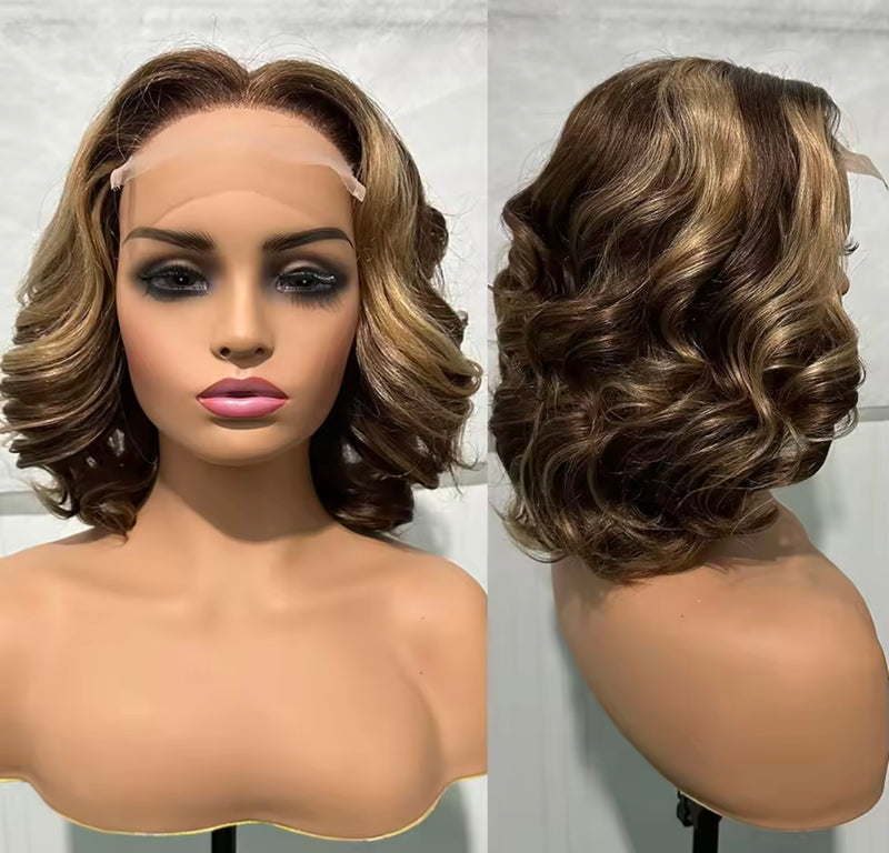 Peluca natural rizada corta rizos bouncy (Jane)