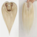 Topper natural de mujer con partición al medio