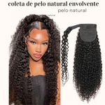 Coleta rizada de pelo natural envolvente