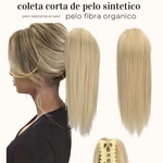 Coleta corta de pelo fibra orgánica con clip resistente al calor