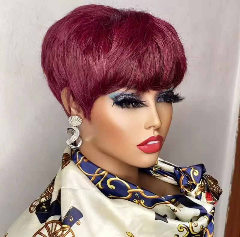 Peluca corta de pelo natural (Bianca)