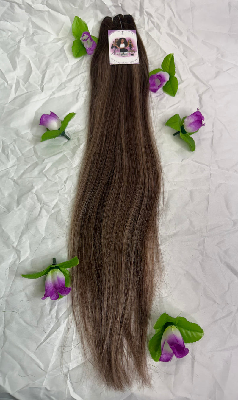 Pelo natural europeo 60cm/24” liso color #t4/27/4